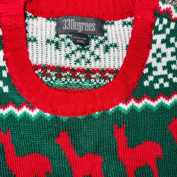 Men’s Ugly Christmas llama sweater sz XXL - Picture 3 of 6